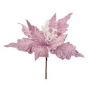 Clayre & Eef Plante artificielle Poinsettia Ø 28x30 cm Rose Plastique