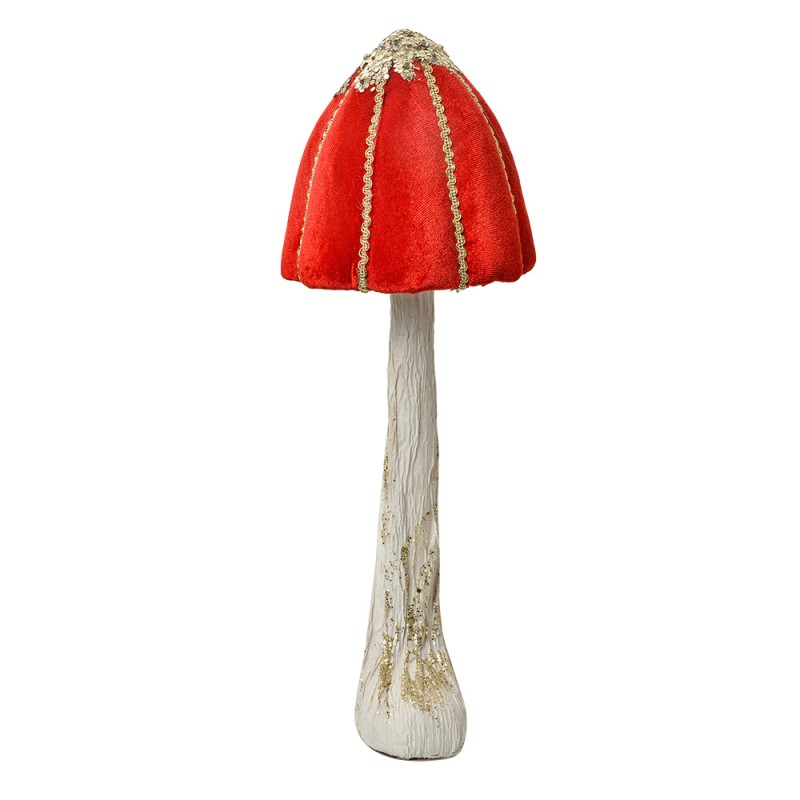 Clayre & Eef Statuetta decorativa Fungo Ø 15x40 cm Rosso Plastica