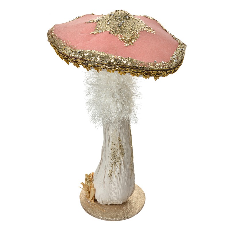 Clayre & Eef Decorative Figurine Mushroom Ø 26x43 cm Pink Plastic