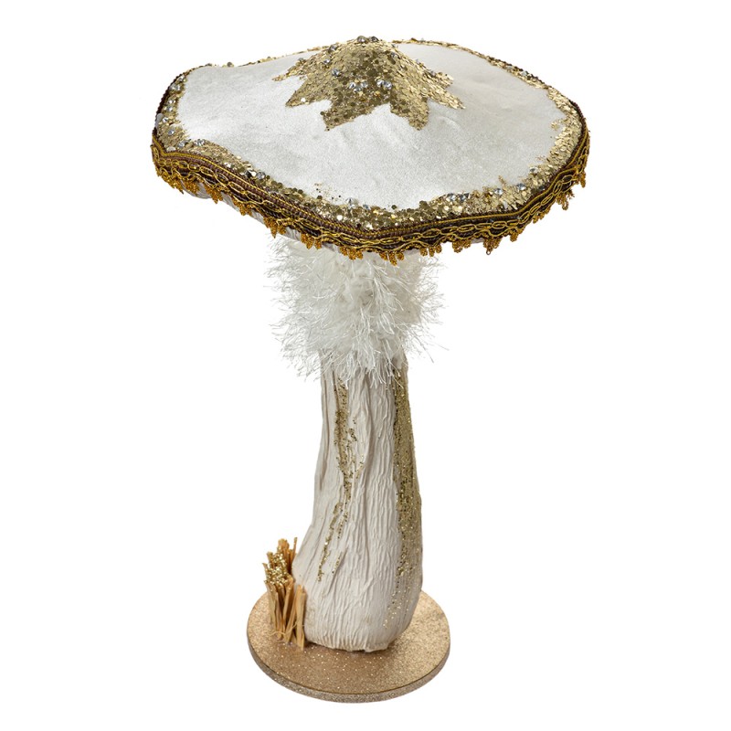 Clayre & Eef Statuetta decorativa Fungo Ø 26x43 cm Bianco Plastica