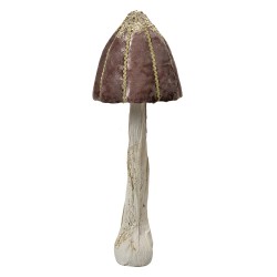 Clayre & Eef Statuetta decorativa Fungo Ø 15x40 cm Marrone Plastica
