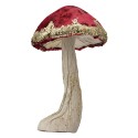 Clayre & Eef Figurine décorative Champignon Ø 17x29 cm Rouge Plastique