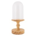 Clayre & Eef Cloche en Verre Ø 14x34 cm Marron Bois Verre