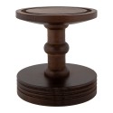 Clayre & Eef Glazen Stolp Ø 14x34 cm Bruin Hout Glas