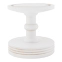 Clayre & Eef Glass Bell Jar Ø 17x40 cm White Wood Glass