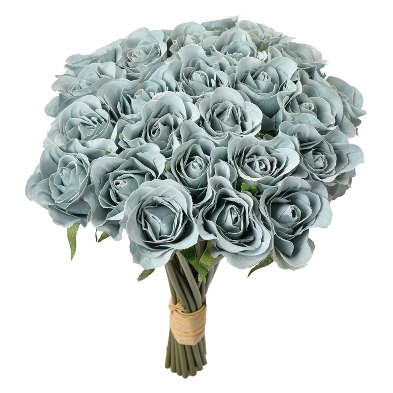Clayre & Eef Fleur artificielle 30 cm Bleu Plastique