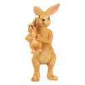 Clayre & Eef Decorative Figurine Rabbit 4x4x8 cm Brown Plastic