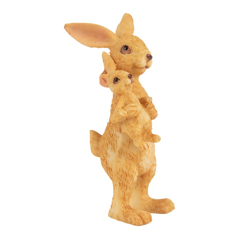 Clayre & Eef Decorative Figurine Rabbit 4x4x8 cm Brown Plastic