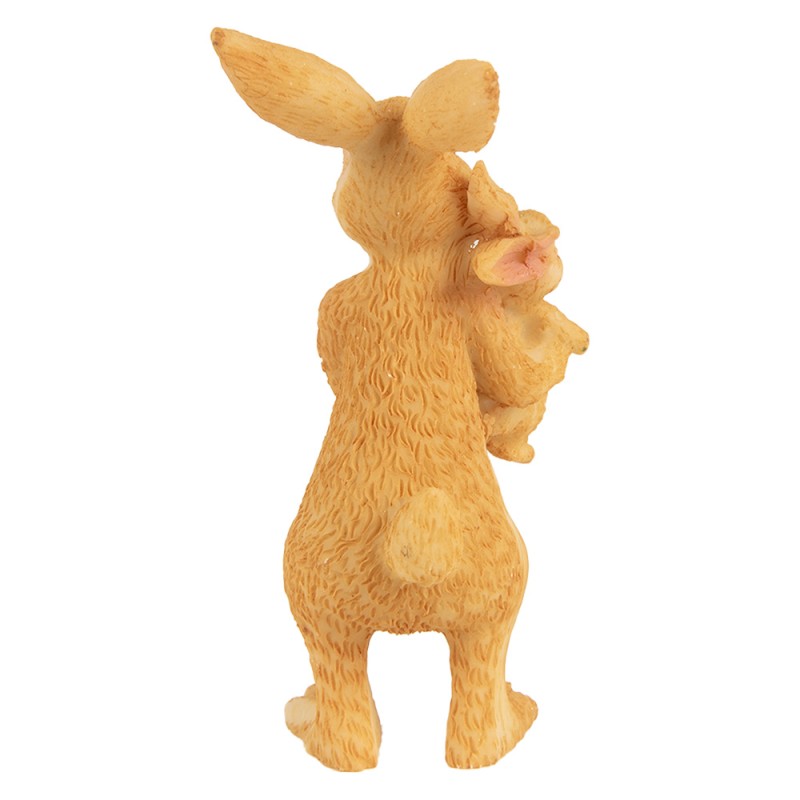 Clayre & Eef Decorative Figurine Rabbit 4x4x8 cm Brown Plastic