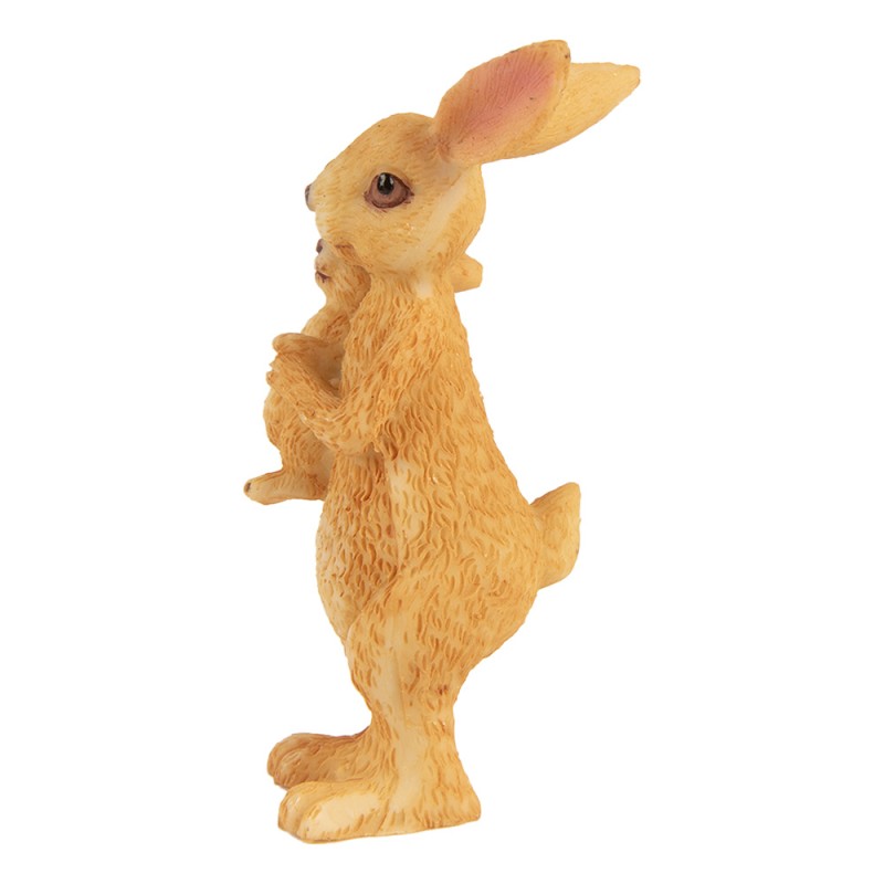 Clayre & Eef Decorative Figurine Rabbit 4x4x8 cm Brown Plastic