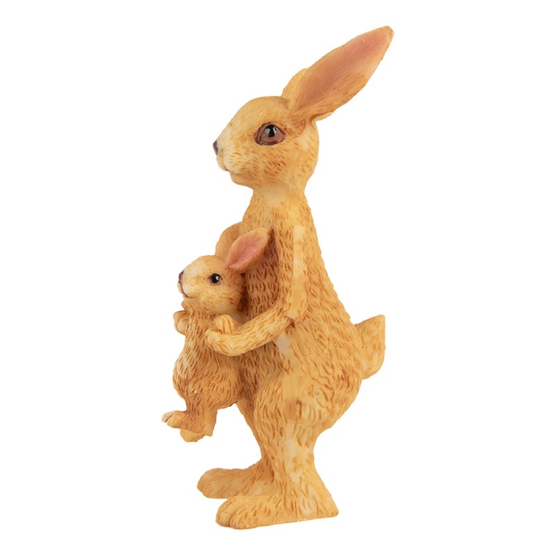Clayre & Eef Decorative Figurine Rabbit 4x4x8 cm Brown Plastic