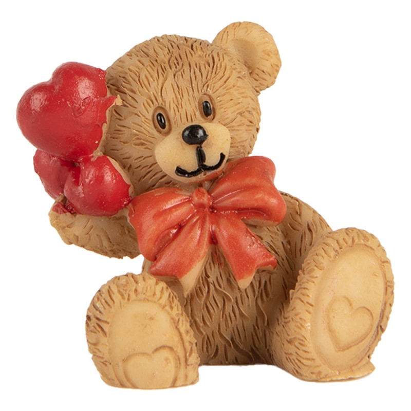 Clayre & Eef Dekorationsfigur Bär 3x2x4 cm Braun Kunststoff