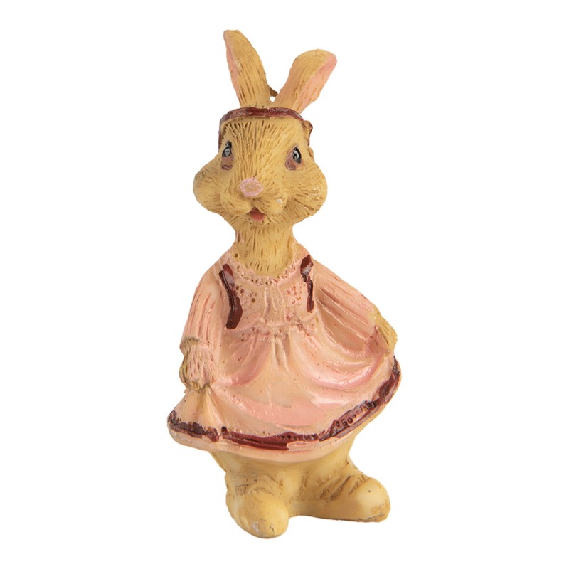 Clayre & Eef Statuetta decorativa Coniglio 3x3x5 cm Marrone Plastica
