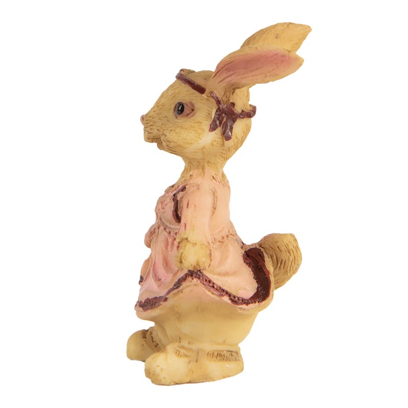 Clayre & Eef Statuetta decorativa Coniglio 3x3x5 cm Marrone Plastica