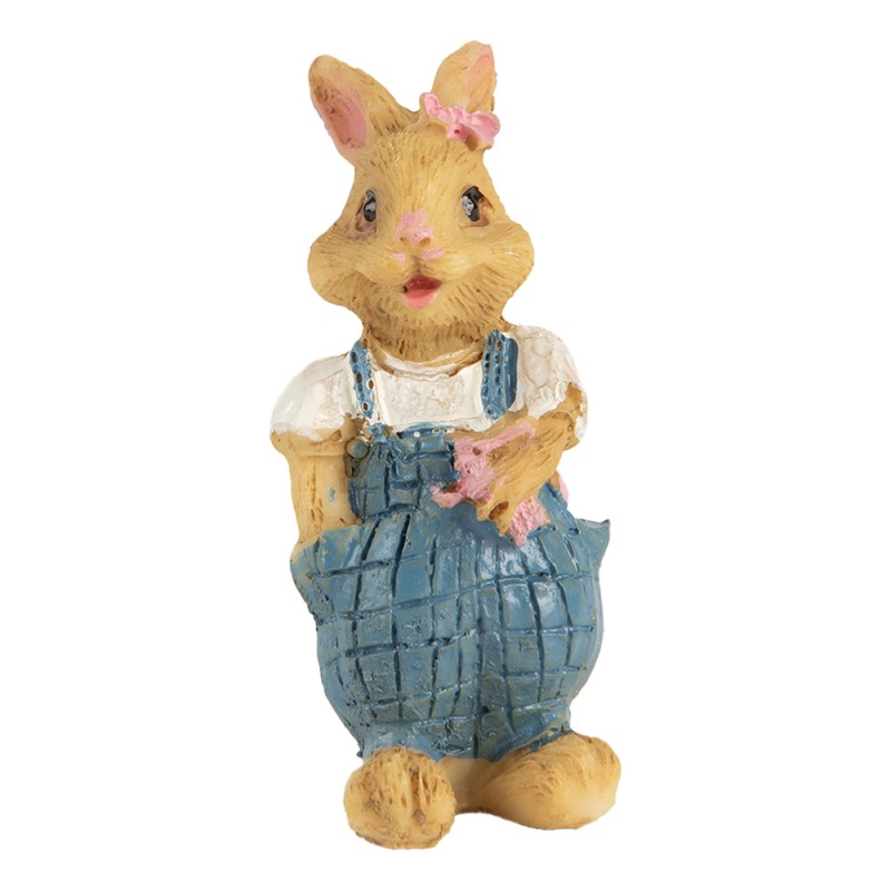 Clayre & Eef Statuetta decorativa Coniglio 3x3x5 cm Marrone Plastica