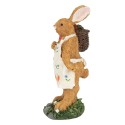 Clayre & Eef Figurine décorative Lapin 5x5x13 cm Marron Plastique