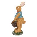 Clayre & Eef Statuetta decorativa Coniglio 5x5x13 cm Marrone Plastica