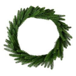 Clayre & Eef Corona di Natale Ø 65 cm Verde Plastica