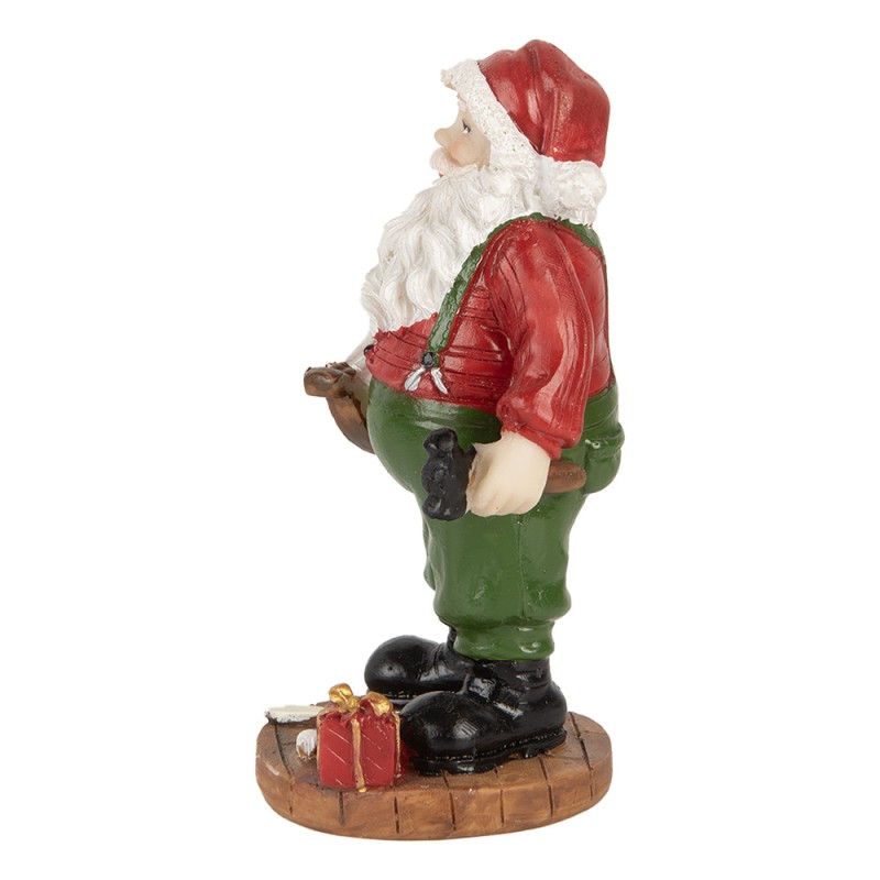 Clayre & Eef Figure de Noël Père Noël 8x6x13 cm Rouge Plastique