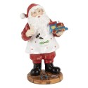 Clayre & Eef Weihnachtsdekorationsfigur Weihnachtsmann 13 cm Rot Kunststoff