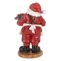 Clayre & Eef Weihnachtsdekorationsfigur Weihnachtsmann 13 cm Rot Kunststoff