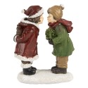 Clayre & Eef Statuetta decorativa di Natale Bambini 12 cm Rosso Verde  Plastica