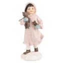 Clayre & Eef Statuetta decorativa Ragazza 12 cm Rosa Plastica