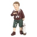 Clayre & Eef Statuetta decorativa di Natale Bambino 15 cm Marrone Plastica