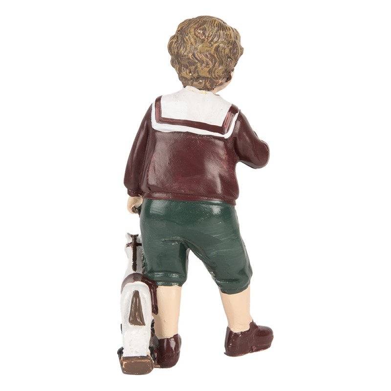 Clayre & Eef Statuetta decorativa di Natale Bambino 15 cm Marrone Plastica
