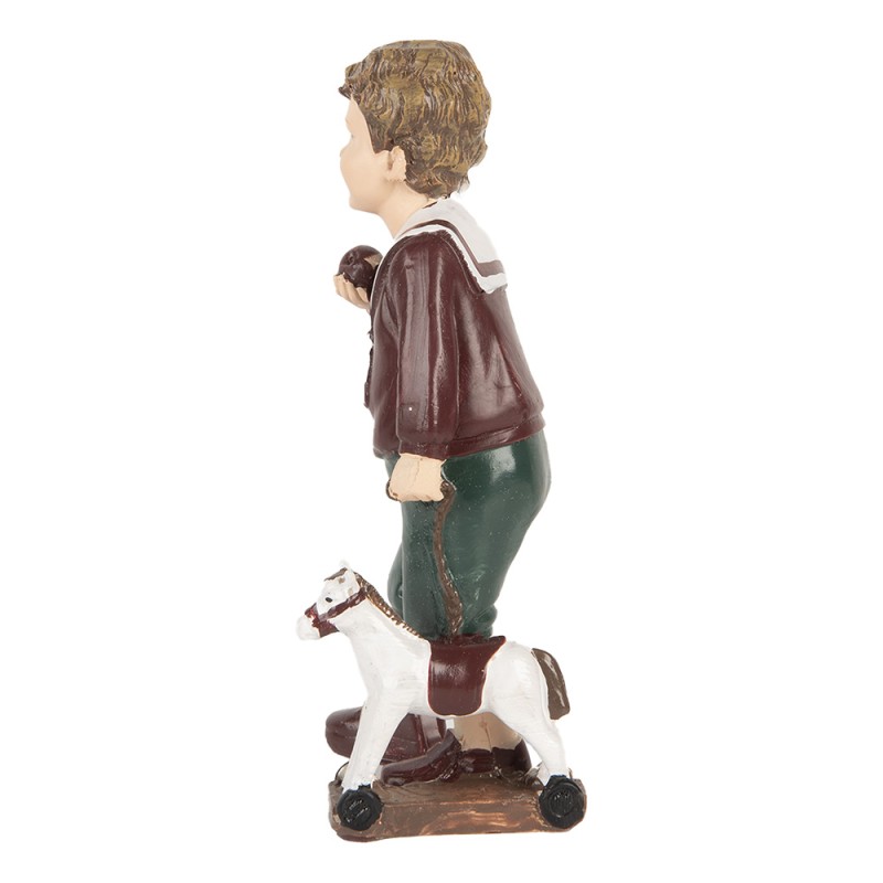 Clayre & Eef Statuetta decorativa di Natale Bambino 15 cm Marrone Plastica