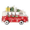Clayre & Eef Christmas Decoration with LED Lighting Bus 31x15x21 cm Red Metal