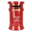 Clayre & Eef Decorazione di Natalizie Buca delle lettere Ø 24x38 cm Rosso Metallo