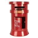 Clayre & Eef Decorazione di Natalizie Buca delle lettere Ø 24x38 cm Rosso Metallo