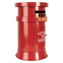 Clayre & Eef Decorazione di Natalizie Buca delle lettere Ø 24x38 cm Rosso Metallo
