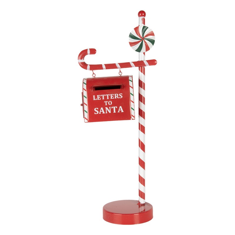 Clayre & Eef Christmas Decoration Mailbox 20x12x51 cm Red Metal