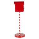 Clayre & Eef Decorazione di Natalizie Buca delle lettere Ø 15x50 cm Rosso Metallo