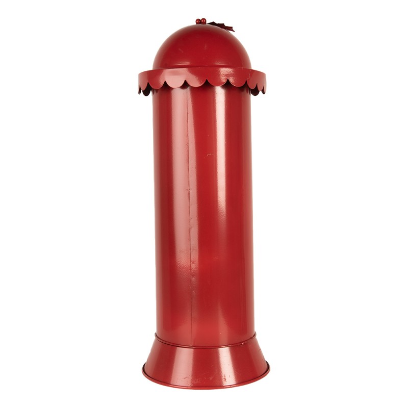 Clayre & Eef Christmas Decoration Mailbox Ø 19x52 cm Red Metal