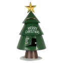Clayre & Eef Weihnachtsdekoration Briefkasten Ø 18x35 cm Grün Metall