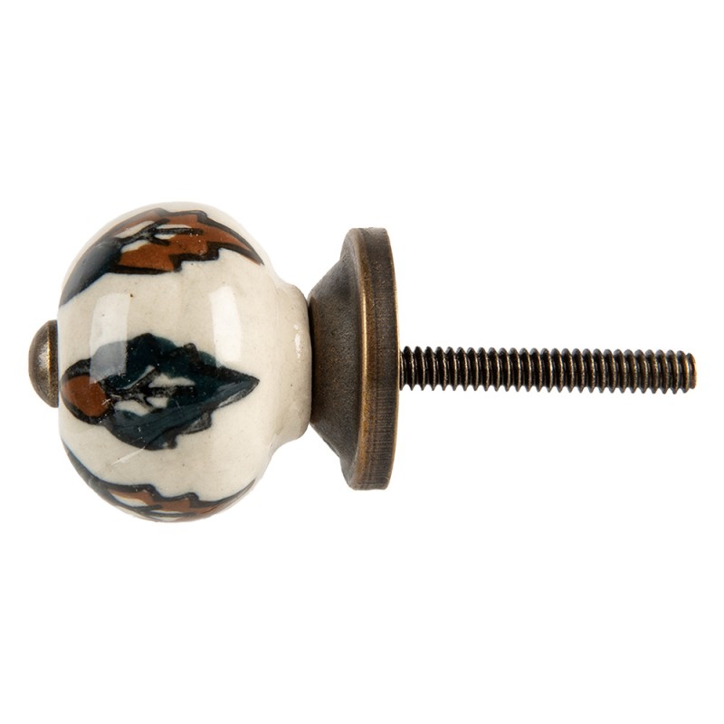 Clayre & Eef Pomello Ø 3x3 cm Beige Ceramica