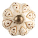 Clayre & Eef Door Knob Ø 4x3 cm Beige Ceramic