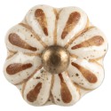 Clayre & Eef Door Knob Ø 4x3 cm Beige Ceramic