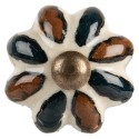 Clayre & Eef Türknauf Ø 3x3 cm Beige Keramik