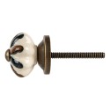 Clayre & Eef Türknauf Ø 3x3 cm Beige Keramik