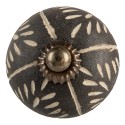 Clayre & Eef Türknauf Ø 4x4 cm Grau Keramik