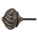 Clayre & Eef Türknauf Ø 4x4 cm Grau Keramik