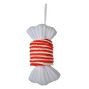 Clayre & Eef Kersthanger Snoep 11x8x20 cm Wit Rood Synthetisch