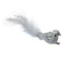 Clayre & Eef Decoration Birds 12x3x4 cm Silver colored Plastic
