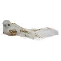 Clayre & Eef Decorazione Uccelli 15x8x5 cm Bianco Plastica