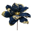 Clayre & Eef Fiore artificiale Stella di Natale Ø 24x27 cm Blu Plastica