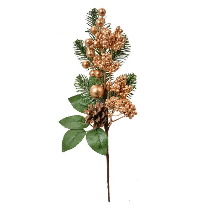 Clayre & Eef Ramo di decorazione 33 cm Color oro Plastica